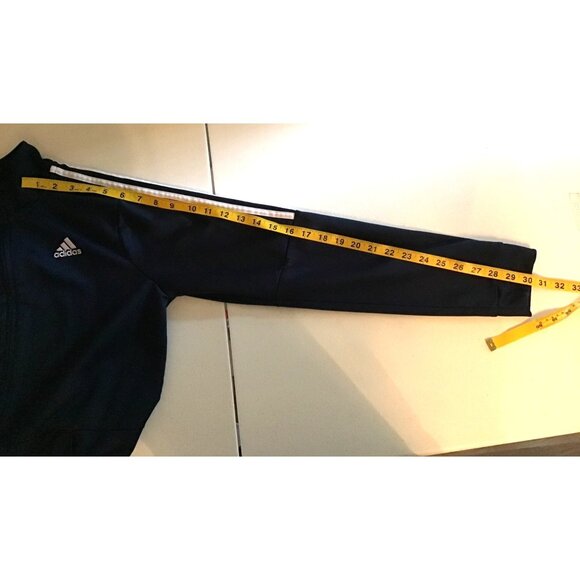 ADIDAS- BOYS BLUE LIGHT WEIGHT TRACK ZIP-UP JACKET SIZE YOUTH X-LARGE (18/20) - Picture 4 of 6